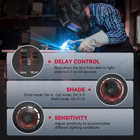 Lightweight ARCCAPTAIN helmet design reduces neck strain during extended welds