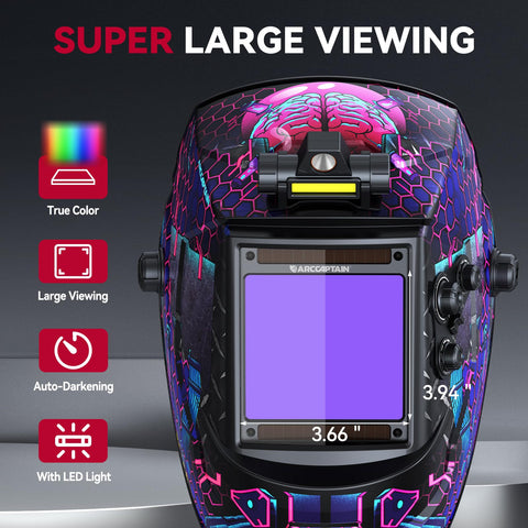 ARCCAPTAIN helmet front solar panel extends runtime for longer jobs