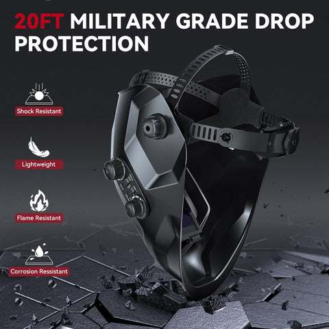 UV/IR protection and safety ratings on ARCCAPTAIN welding helmet