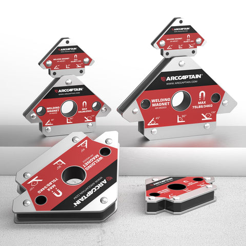ARCCAPTAIN welding magnets provide strong hold for secure metal positioning