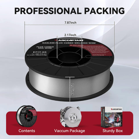 ARCCAPTAIN welding wire suggesting versatile use in tanks shafts and truck bodies