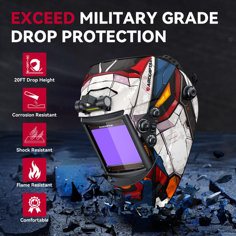 ARCCAPTAIN oversized viewing area supports accurate bead placement and inspection.