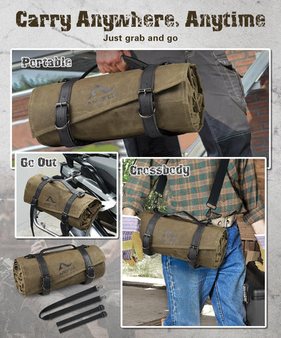 ARCFOX oil-wax canvas material highlights vintage aesthetic and durable stitching.