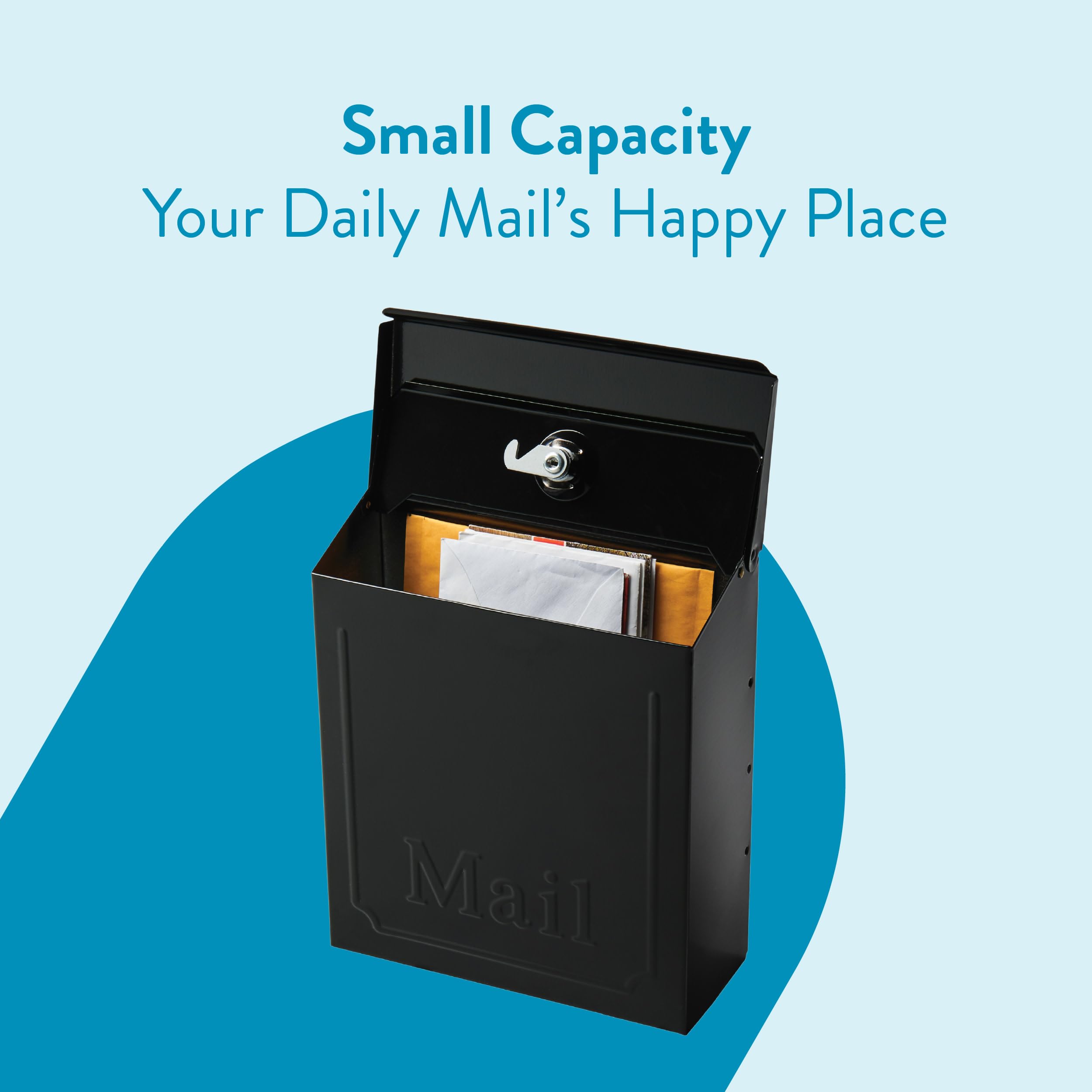 Architectural Mailboxes Townhouse galvanized steel body withstands outdoor weather.