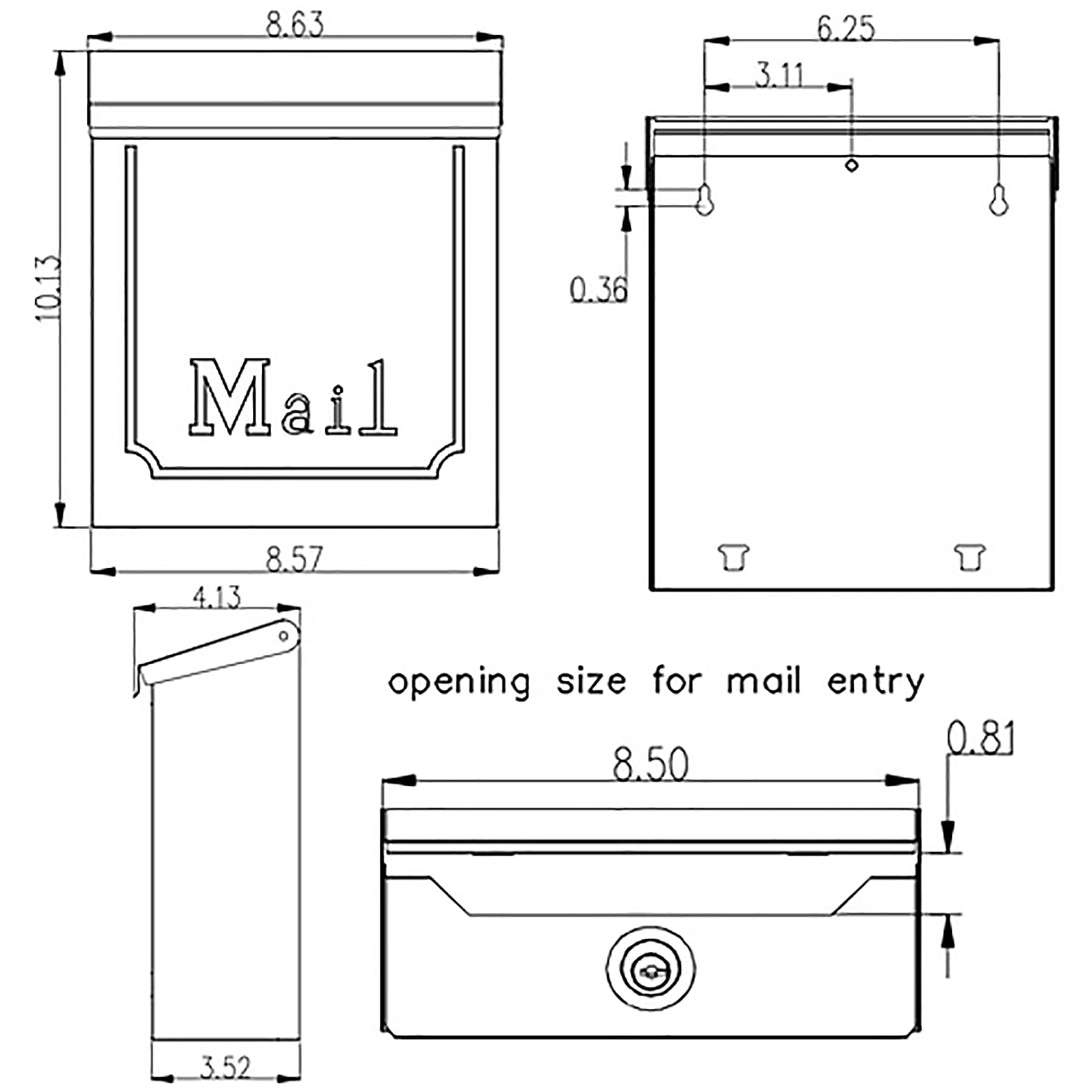 Architectural Mailboxes Townhouse mounting template simplifies quick installation.