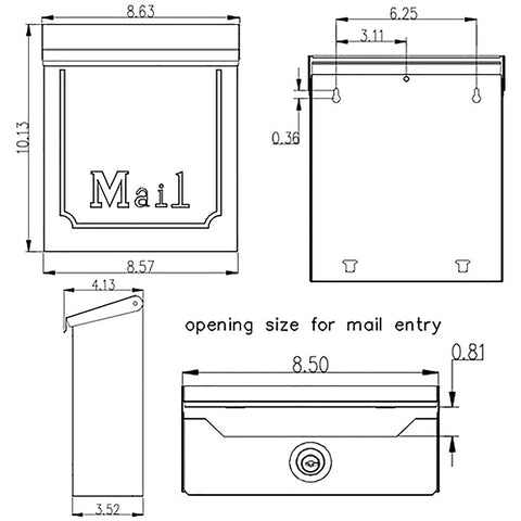 Architectural Mailboxes Townhouse mounting template simplifies quick installation.