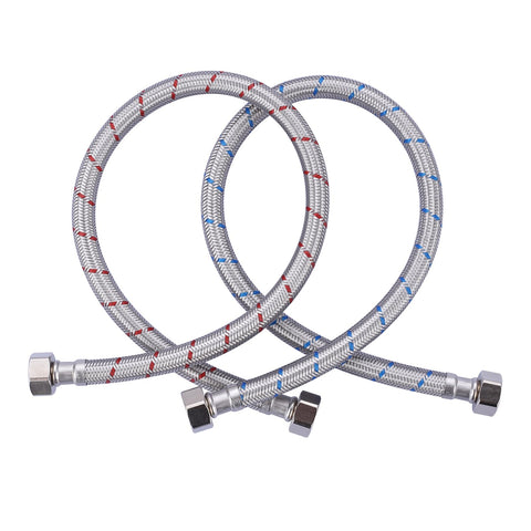 ARCORA 72-inch braided stainless steel faucet hose for durable water supply.
