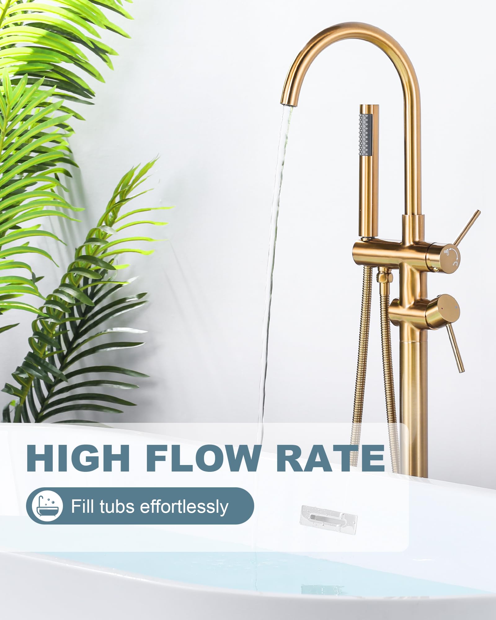 ARCORA brushed gold finish close-up showing durable brass construction and premium plating