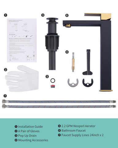 ARCORA easy-install 24in supply hoses simplify setup in minutes.
