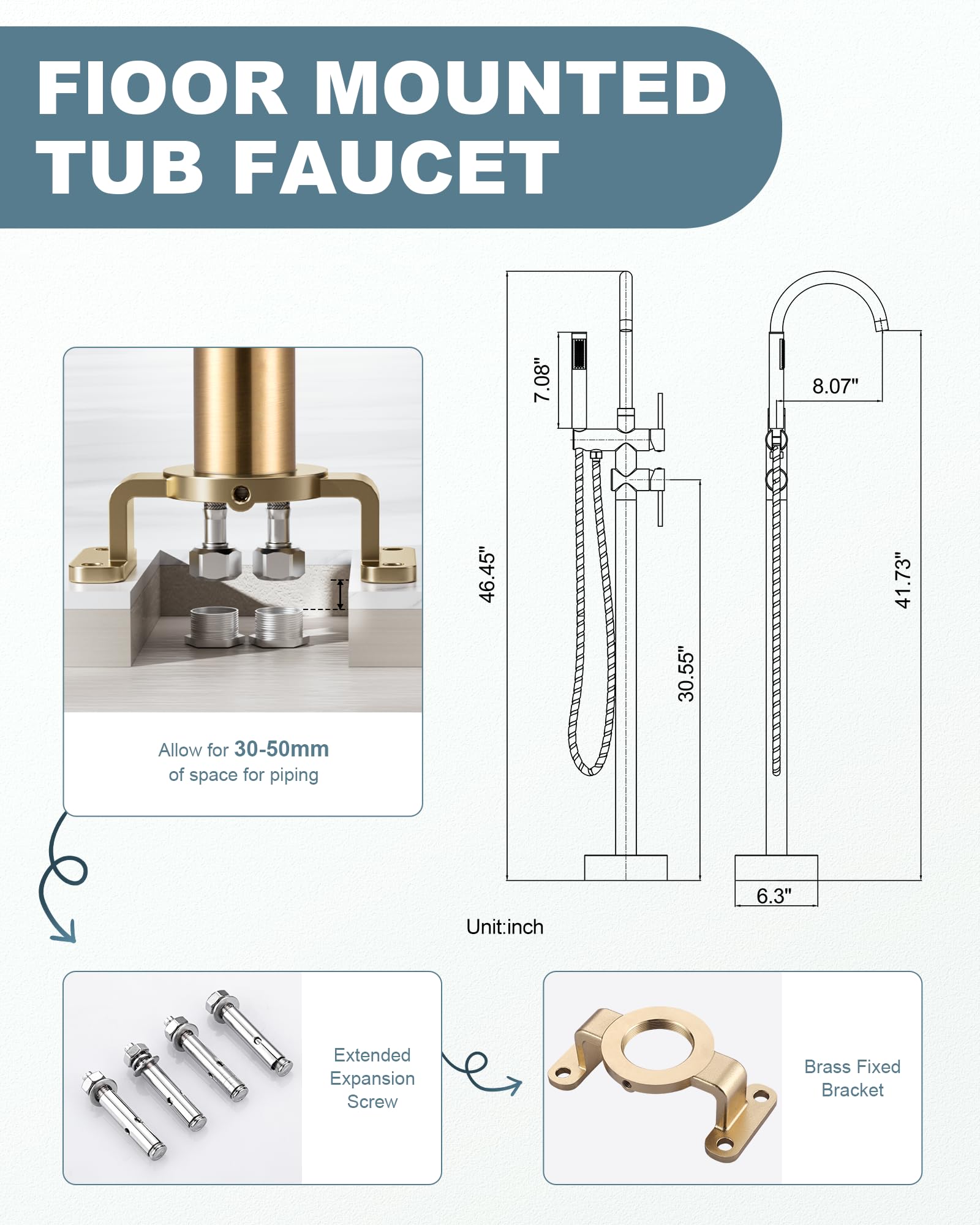 ARCORA high-flow brass tub filler supports quick fills at 4.5 GPM