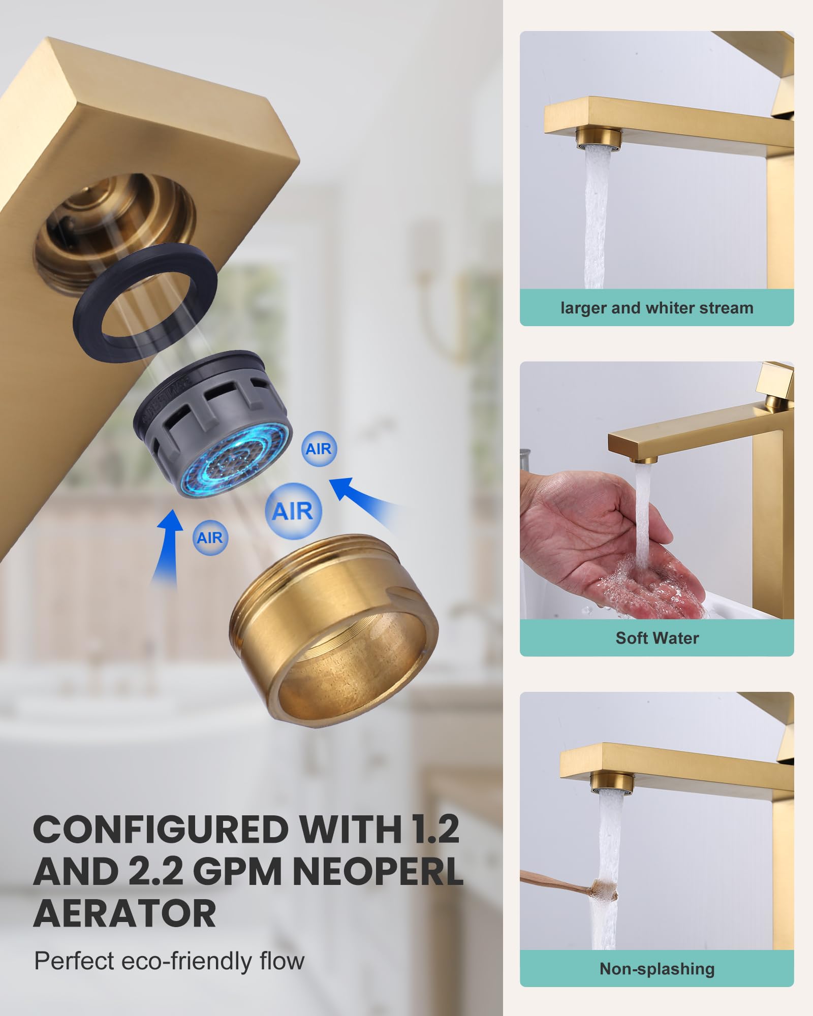 ARCORA single-handle operation enables easy temperature and flow control.