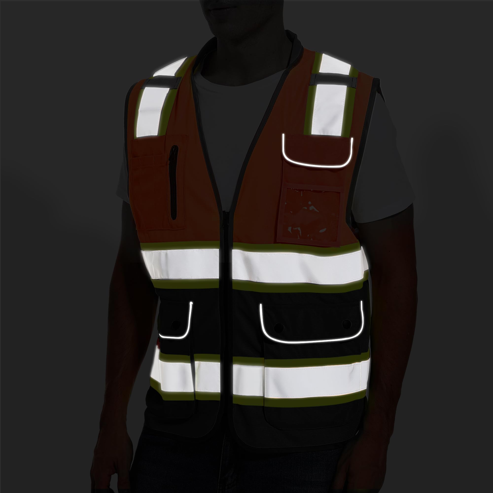 ArcRidge dual-tone reflective strips catch headlights from multiple angles