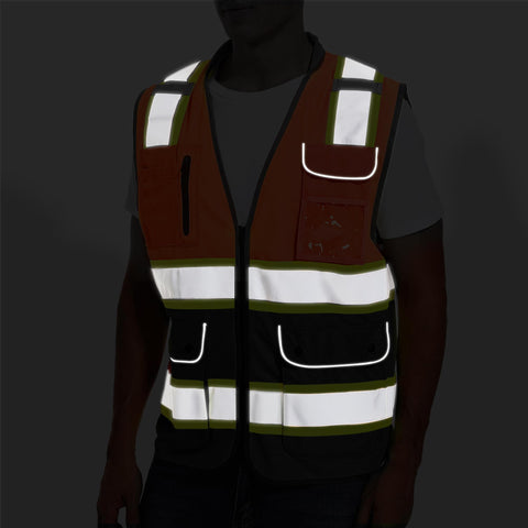 ArcRidge dual-tone reflective strips catch headlights from multiple angles