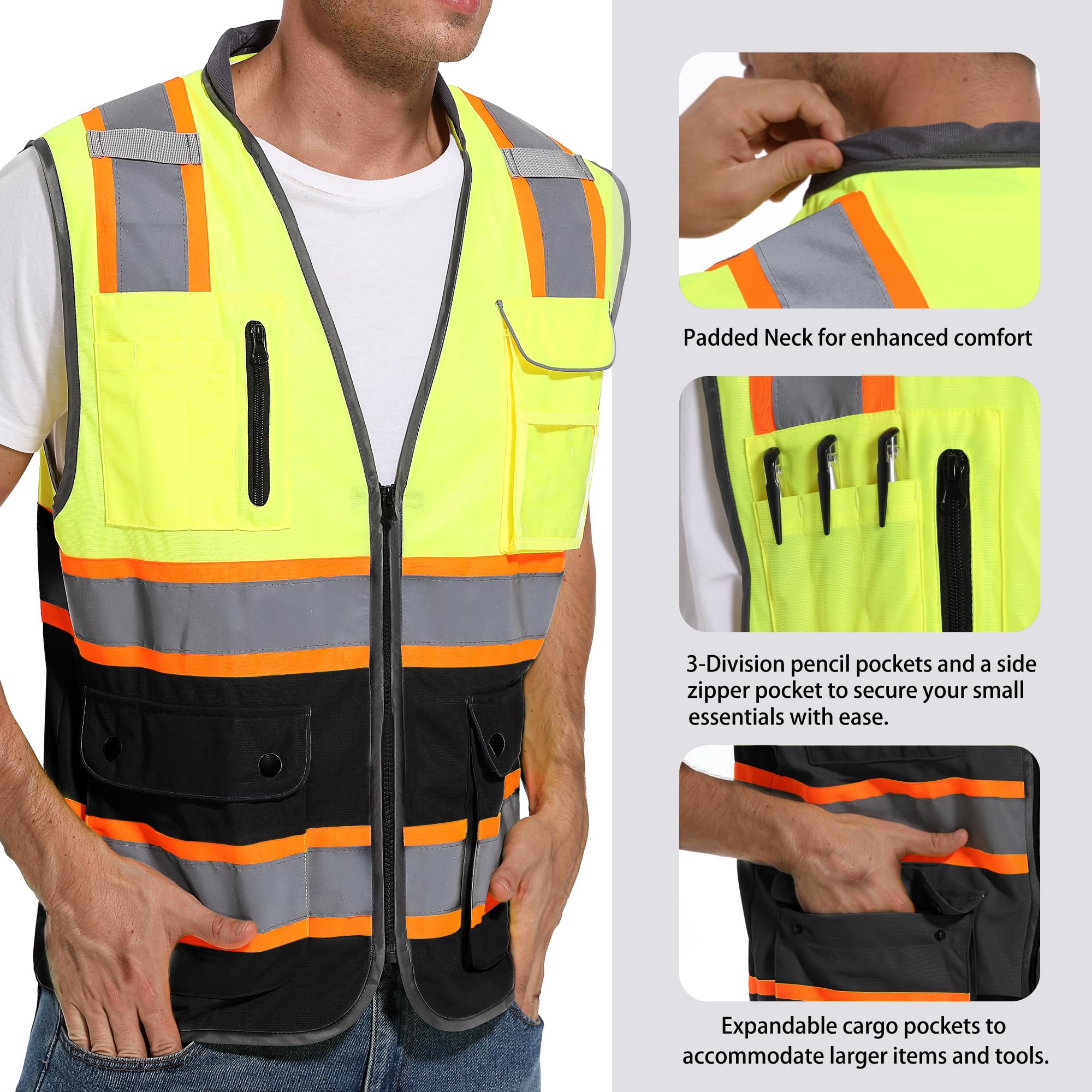 ArcRidge vest pocket closeup showing secure zip pockets for tools