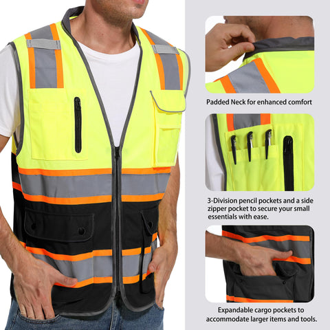 ArcRidge vest pocket closeup showing secure zip pockets for tools