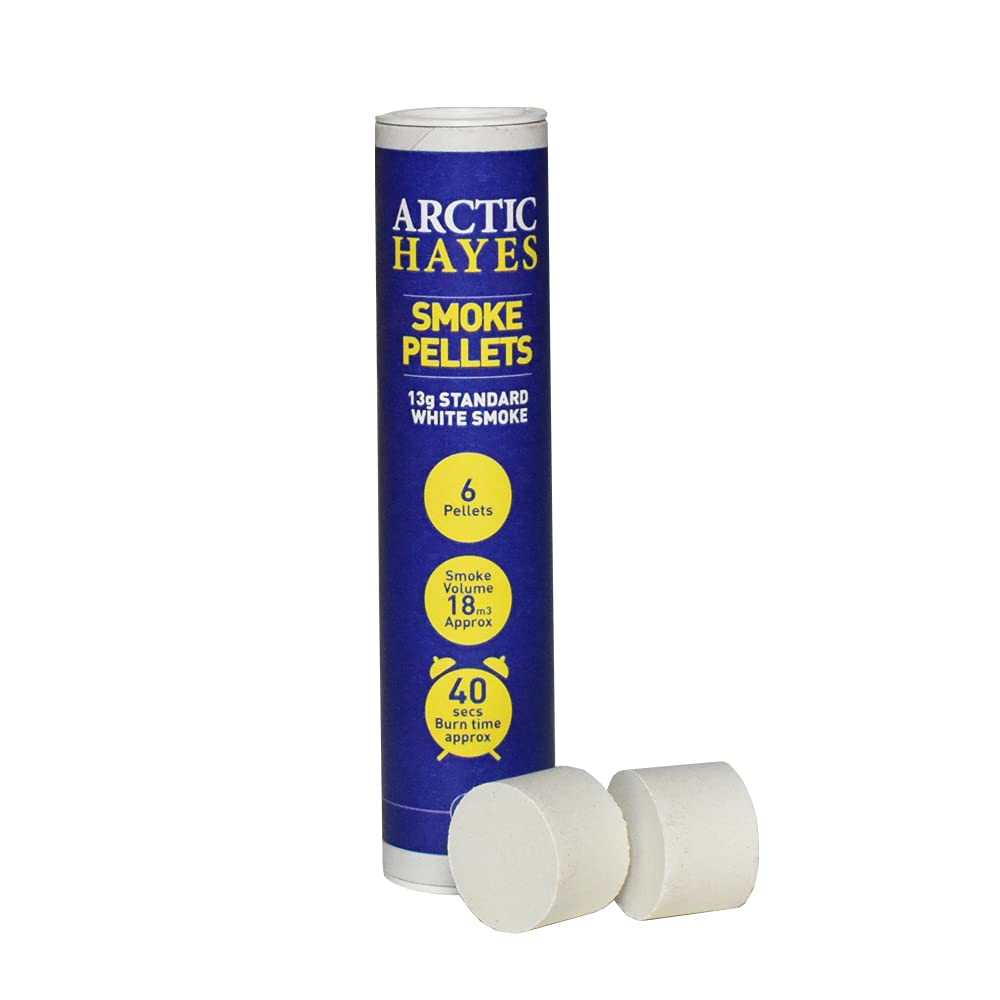 Arctic Hayes PH001 white smoke pellet tube ready for airflow testing.