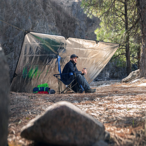 Arcturus XL tarp with grommets enables secure shelter setup