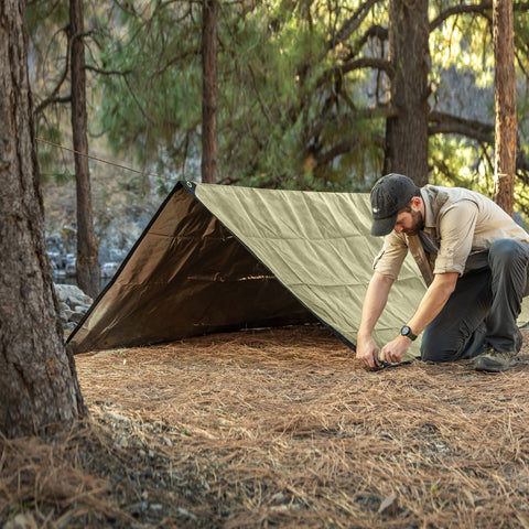 Arcturus XL tarp showcases waterproof polypropylene backing ideal for ground cover