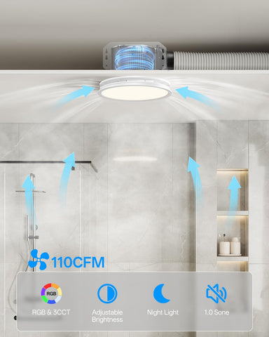 Arecovas compact design fits standard ceiling openings in small spaces