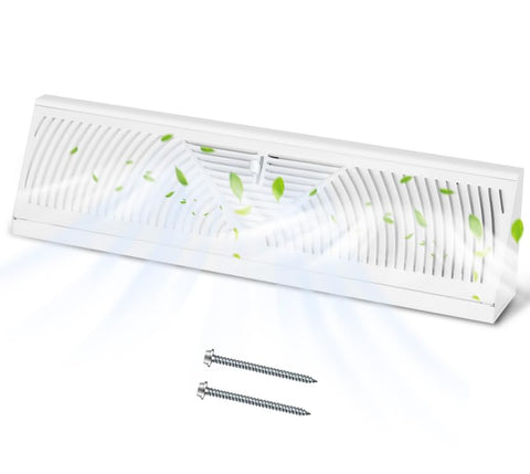 Aremae baseboard diffuser 15inch white packaging—all-in-one kit for quick setup.