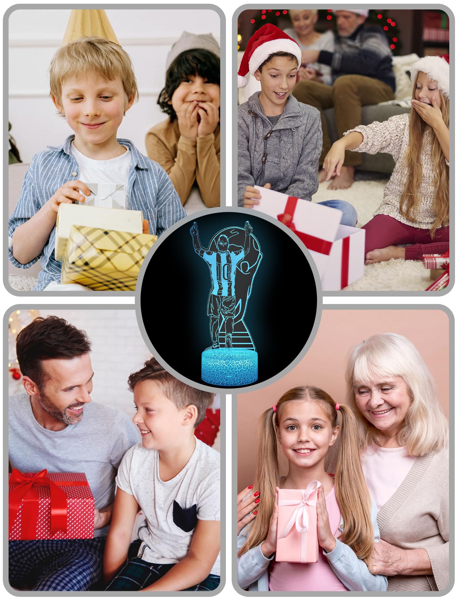 ARERG football-themed lamp brightens bedrooms, living spaces, and rec rooms.