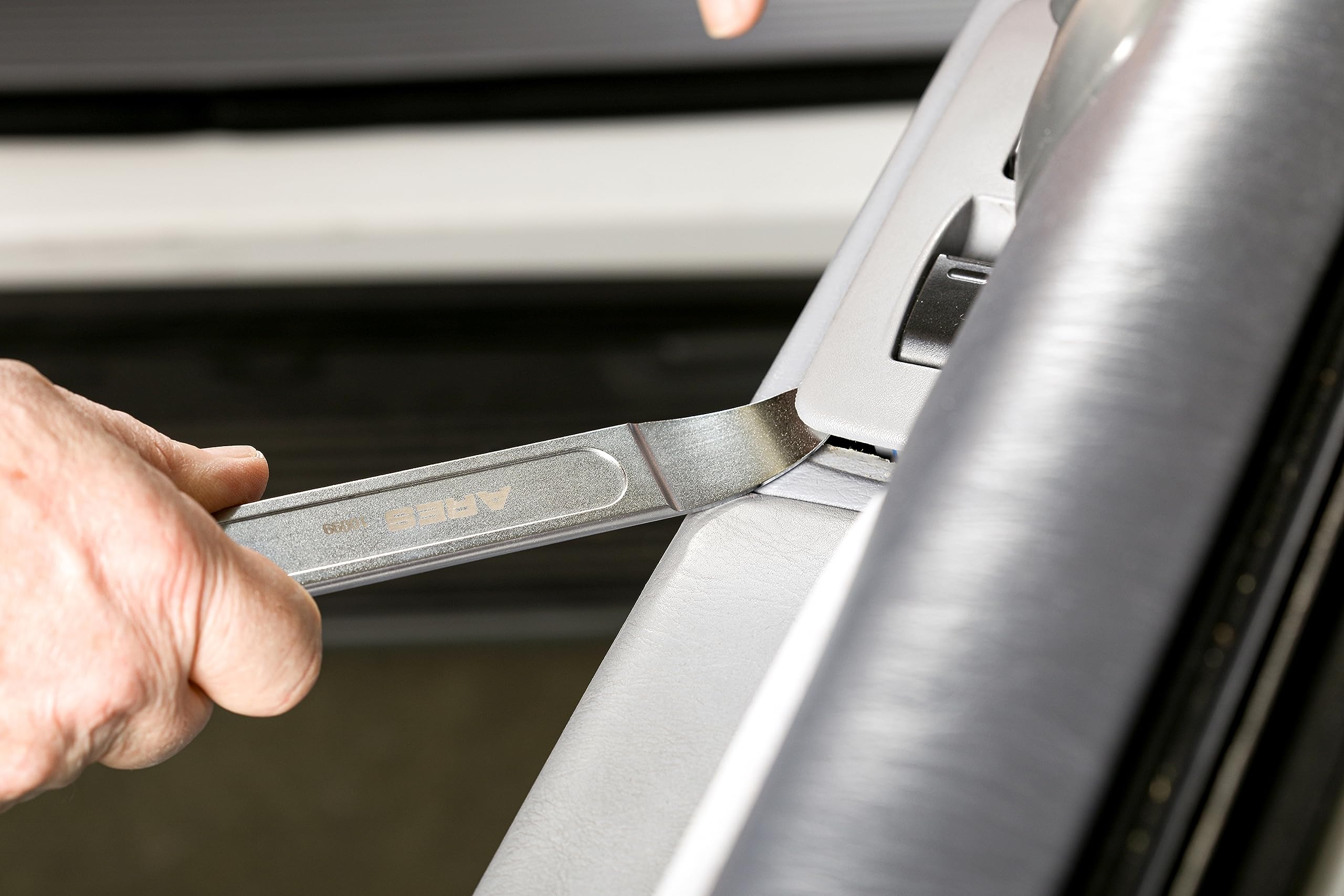 ARES 10099 compact prybar fits in pocket for easy transport between jobs.