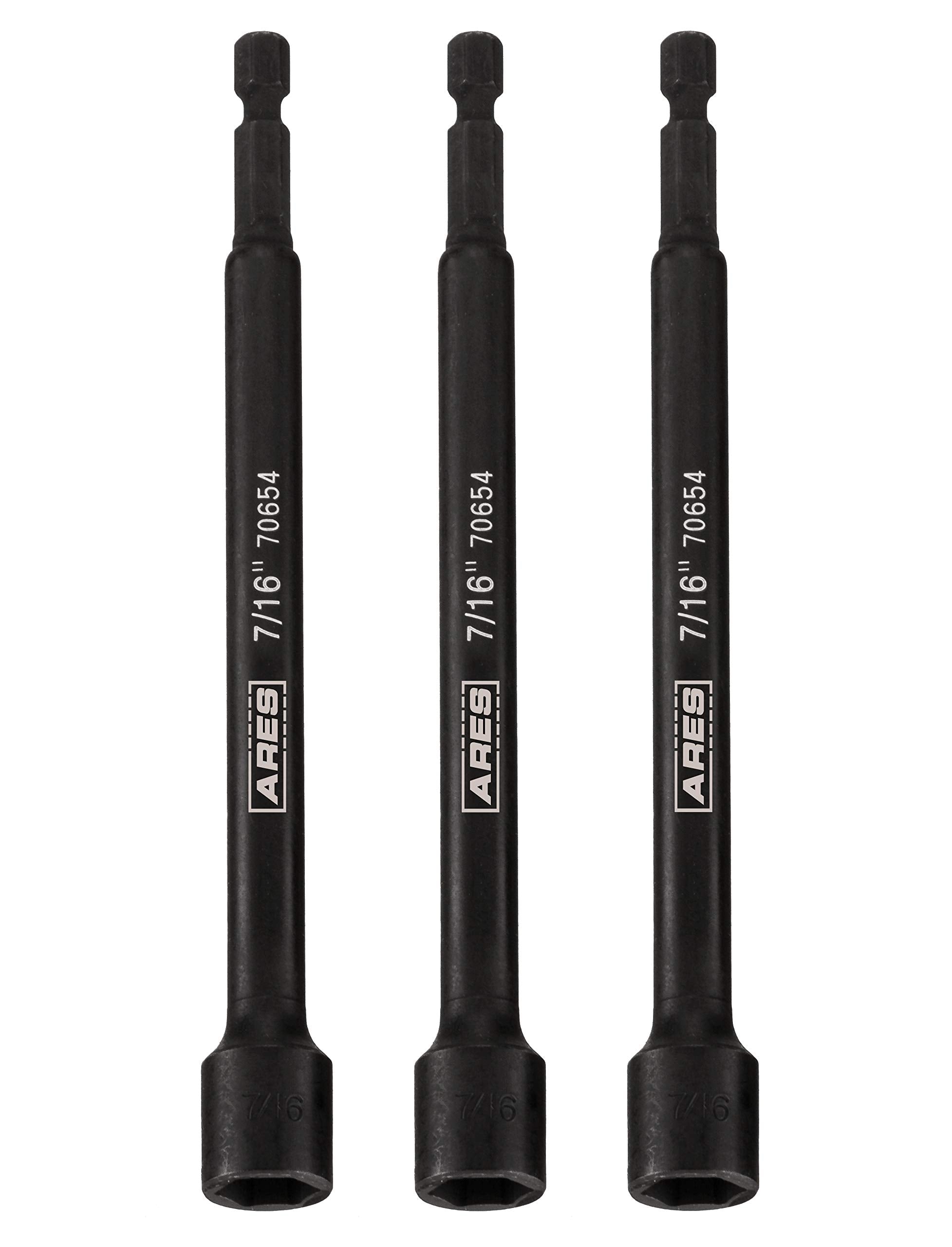 ARES 27010 magnetic nut drivers in use, reaching tight spots with strong retention.