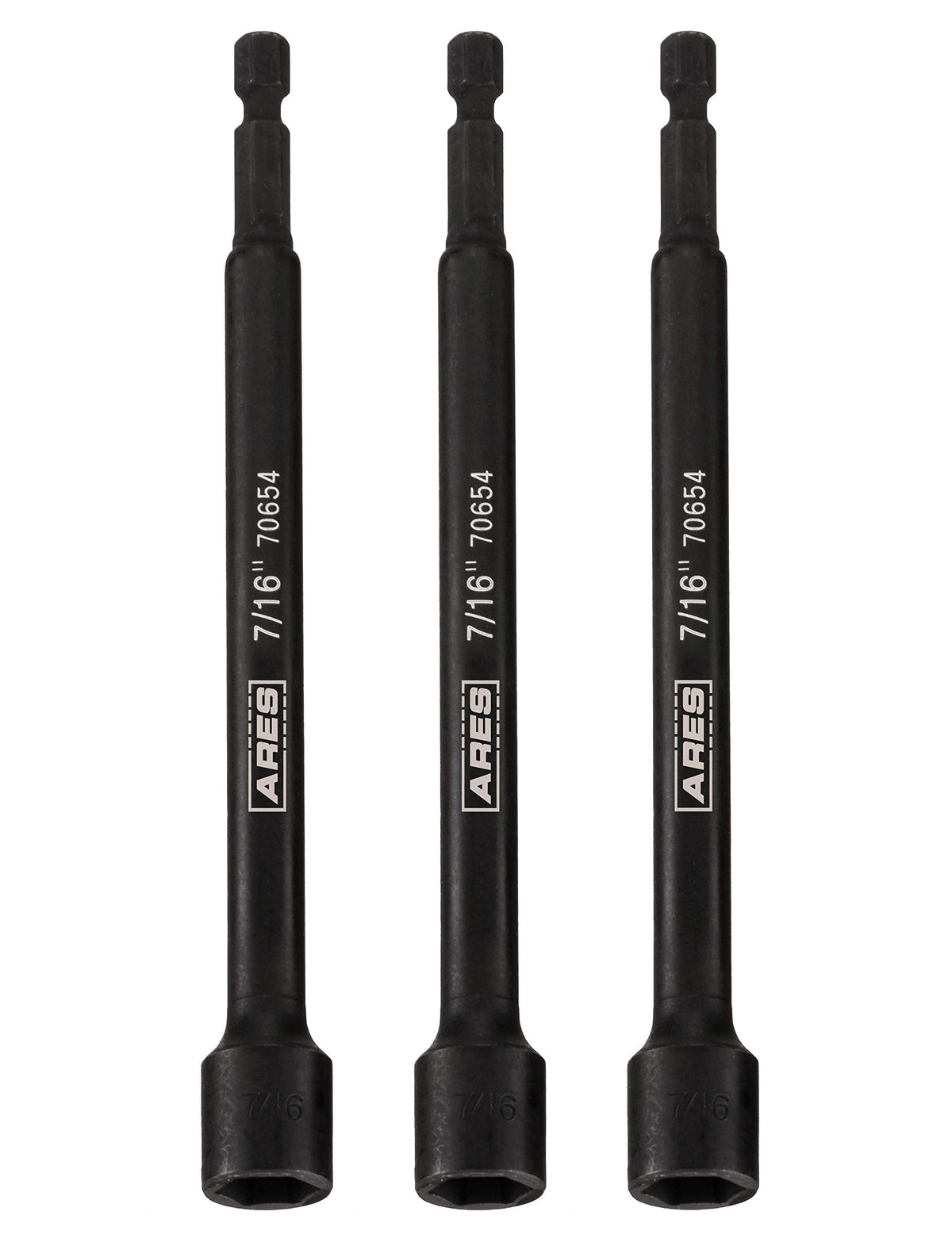 ARES 27010 magnetic nut drivers in use, reaching tight spots with strong retention.