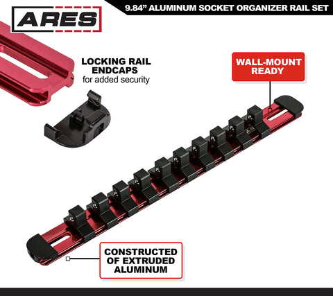 ARES 60103 black rail compact and ready for wall mounting