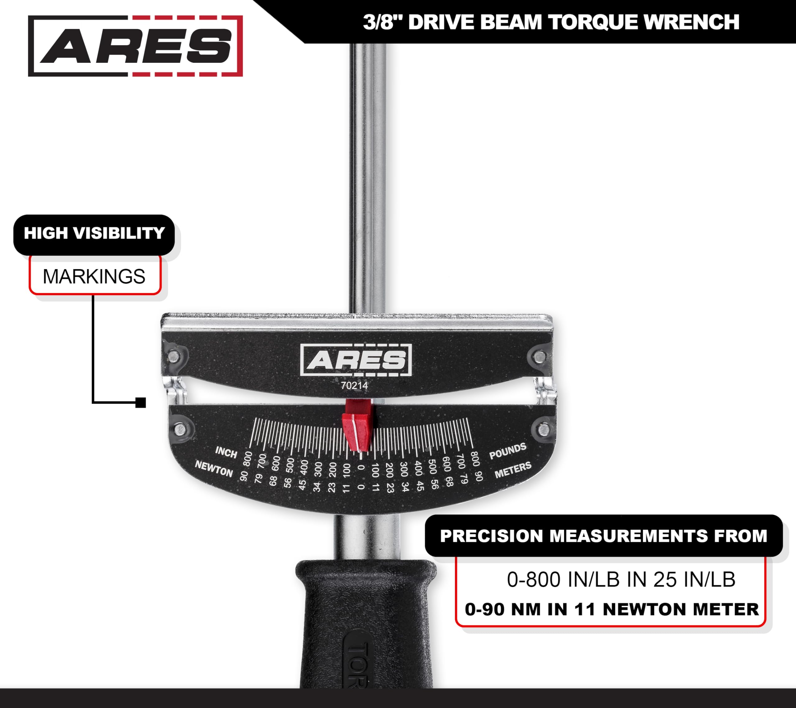 ARES 70214 torque wrench CW CCW capable for versatile use