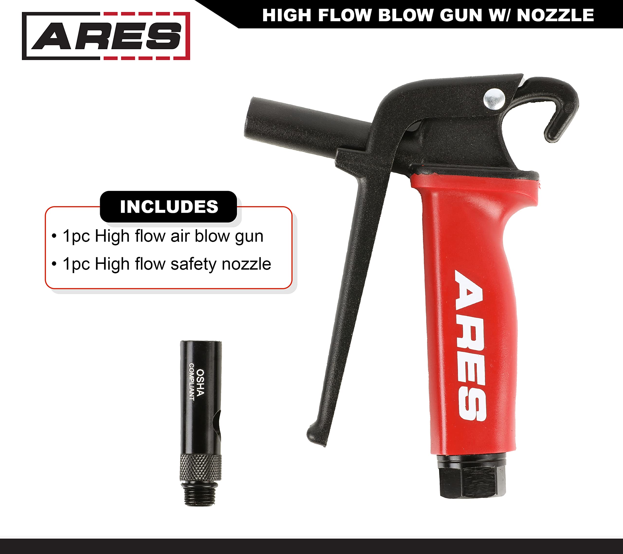 ARES aluminum die-cast body ensures durability in heavy-duty shop tasks