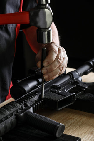 ARES center punches marking starting points for drilling