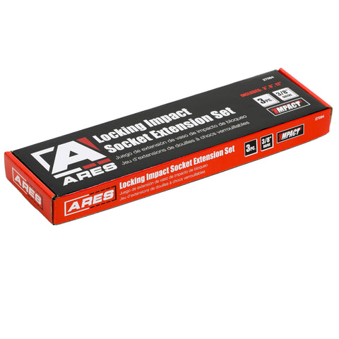 ARES extension with high-visibility size markings for easy length identification.