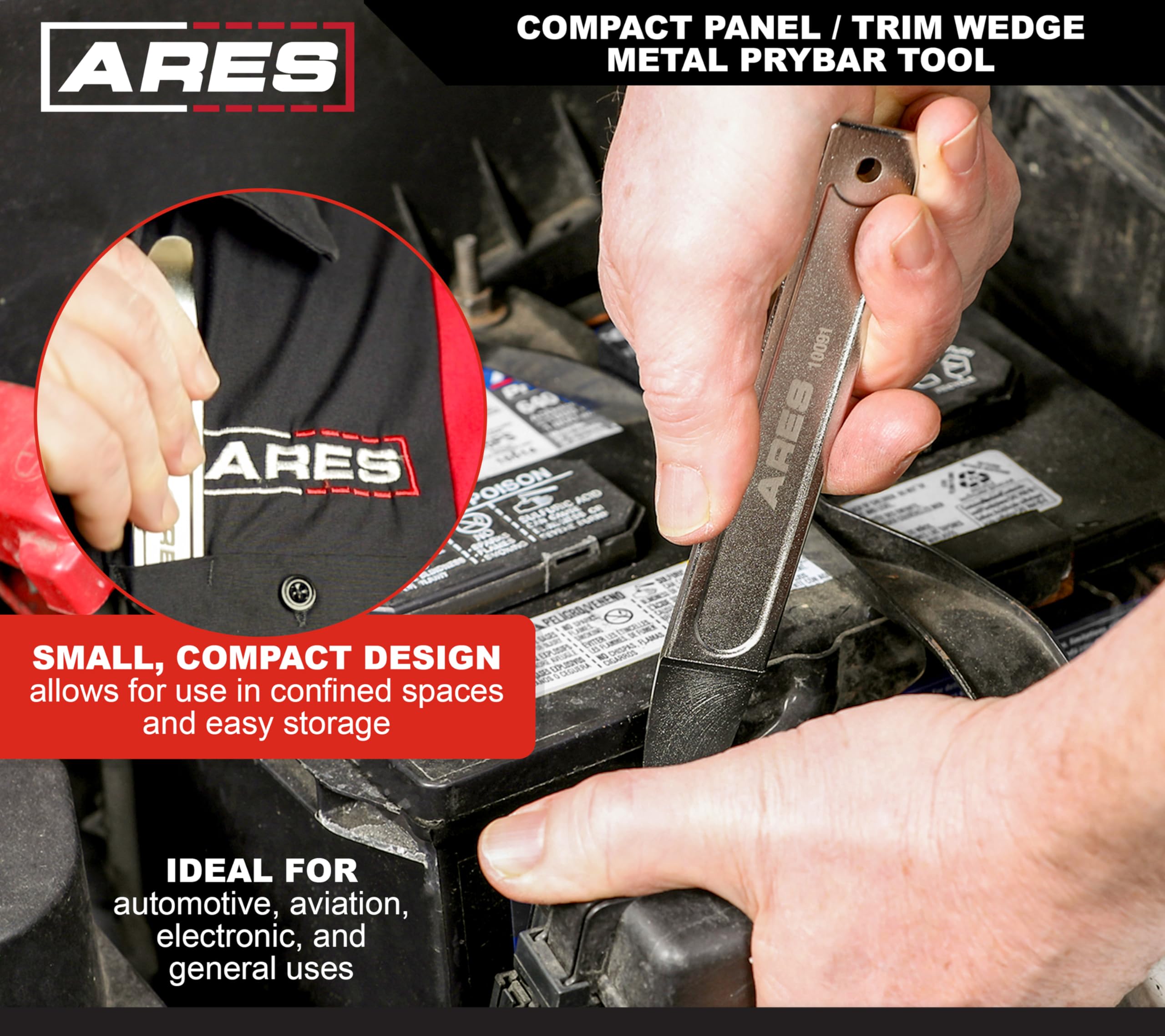 ARES chrome molybdenum steel pry bar stands up to heavy use