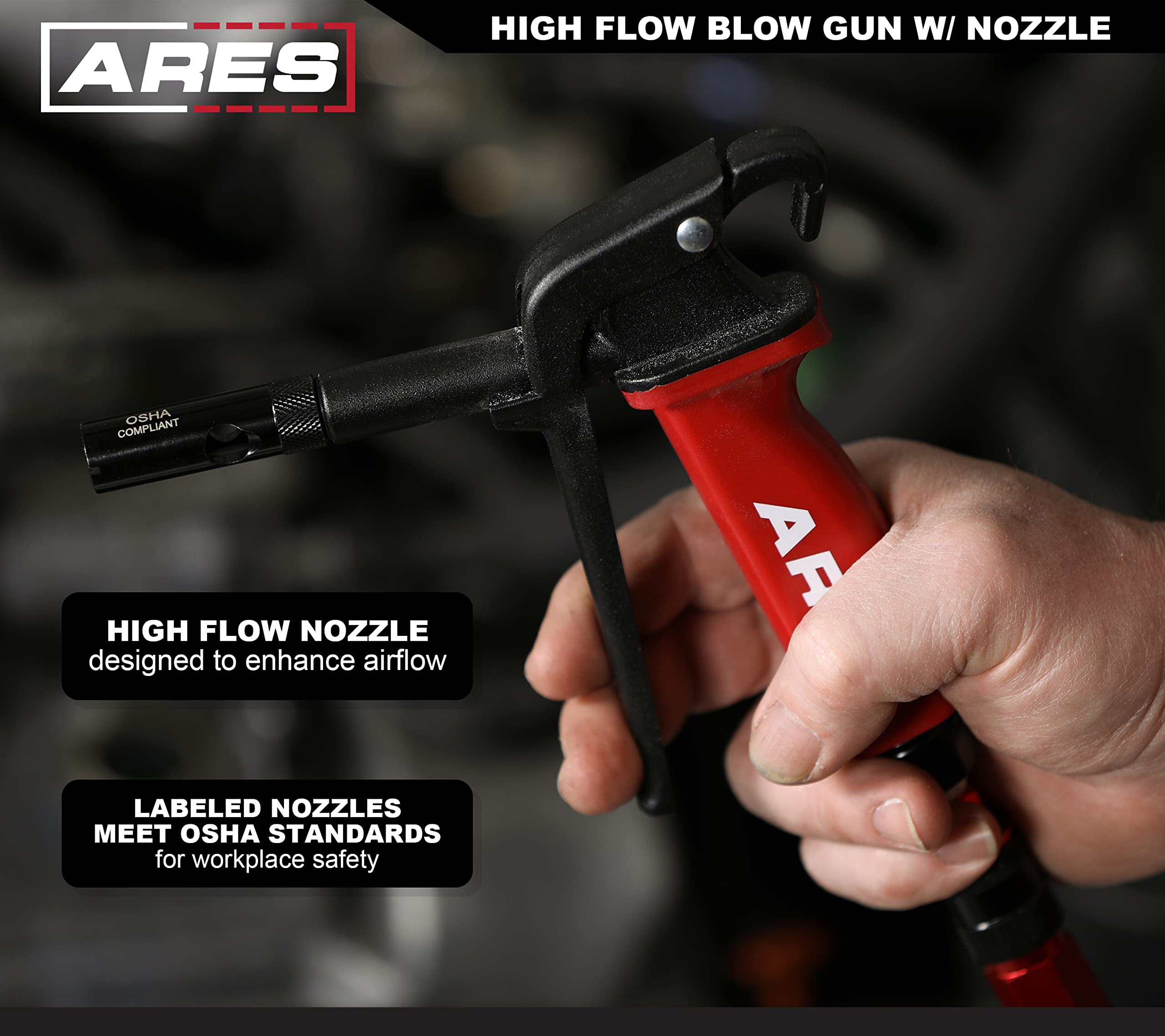 ARES variable flow trigger allows precise power adjustment for tasks