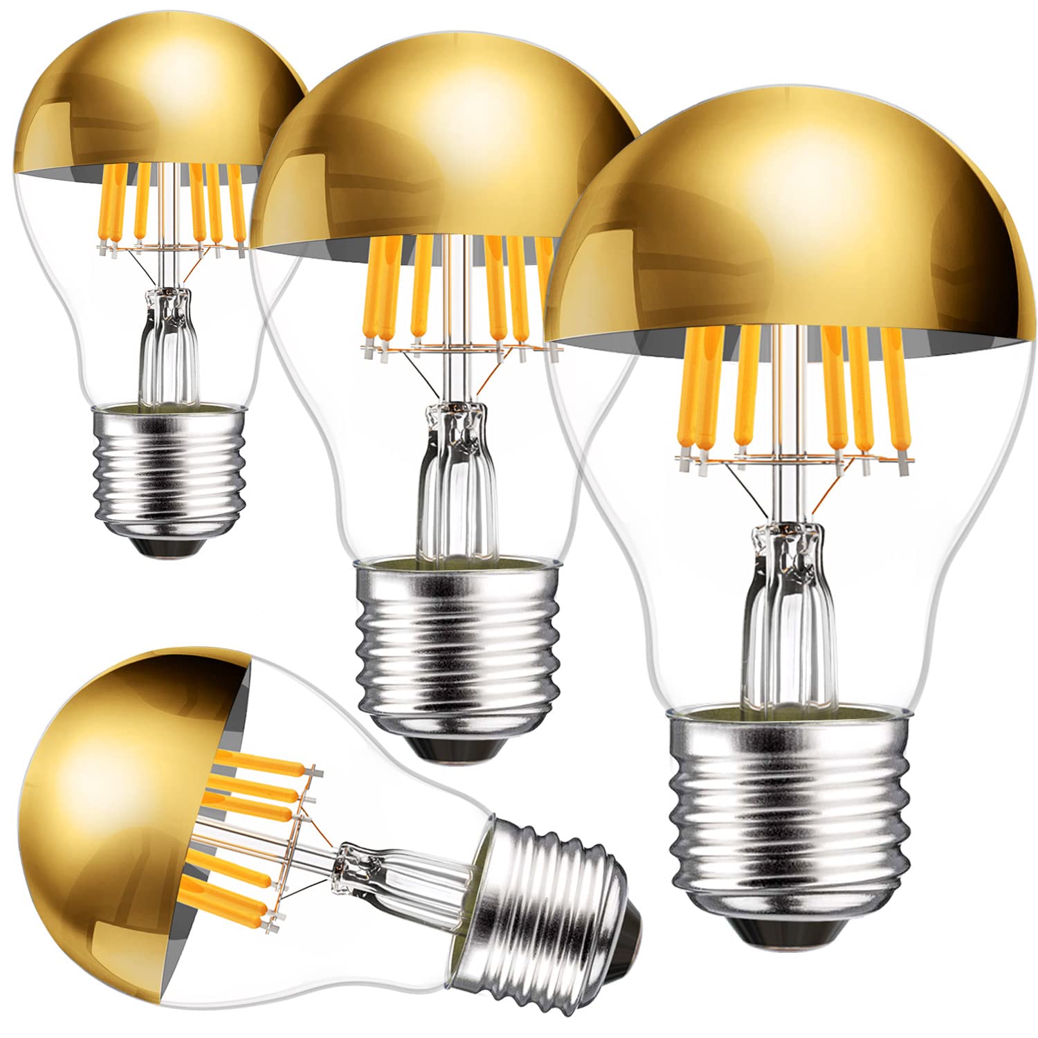 ARGANOL half chrome light bulb delivers glare-free ambient lighting.