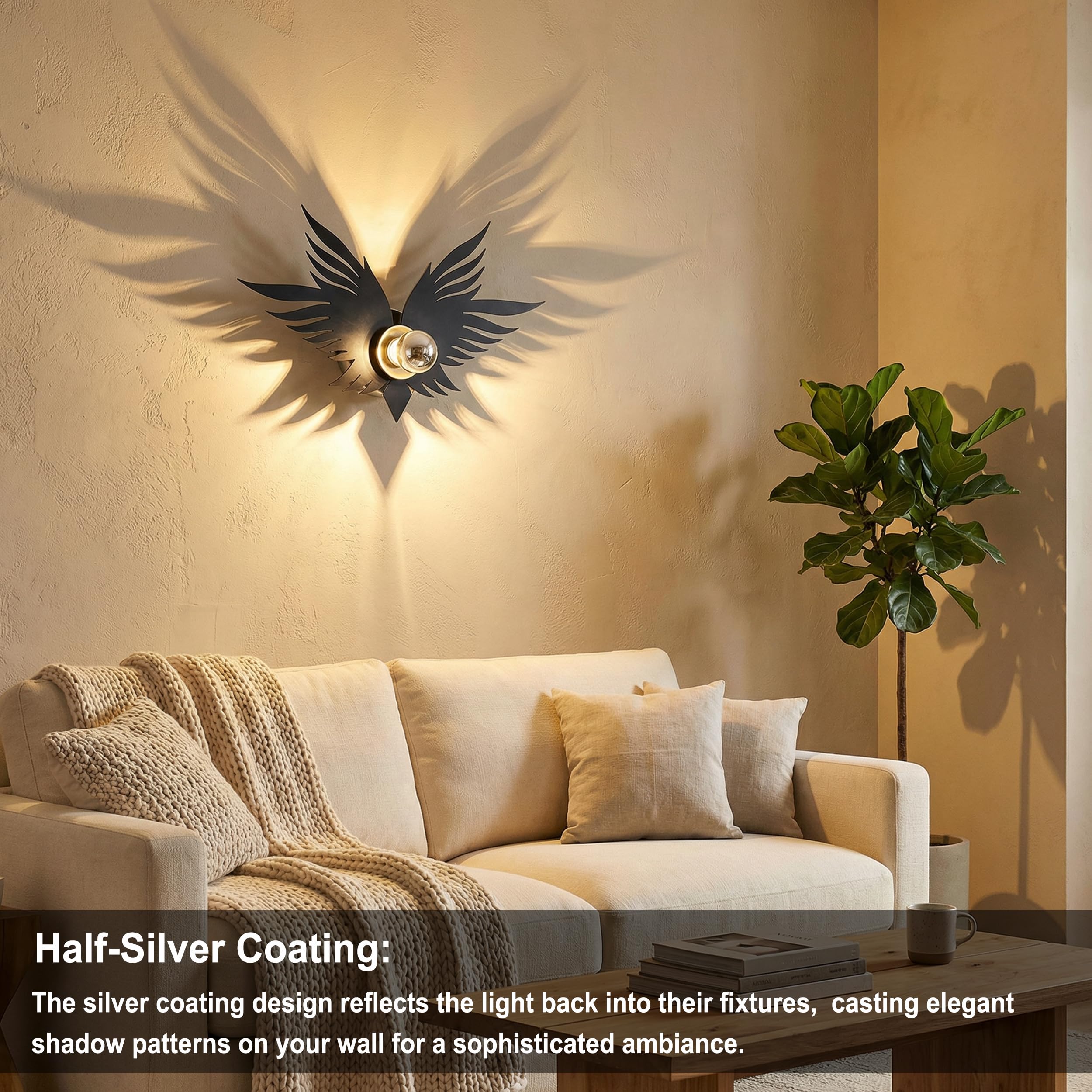 ARGANOL silver-tipped LED Edison bulb adds decorative shadow patterns