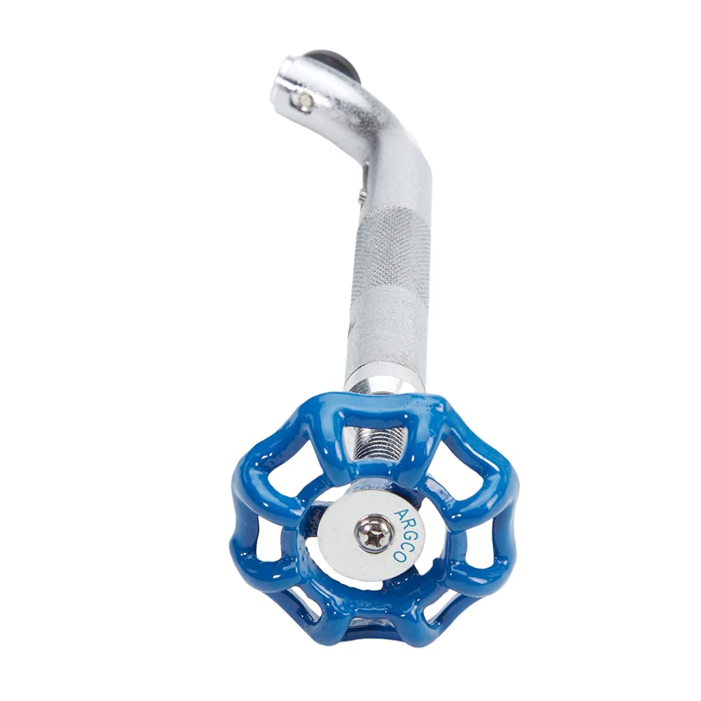 ARGCO tool with ergonomic handle and beveled stopper demonstrates instant water control.