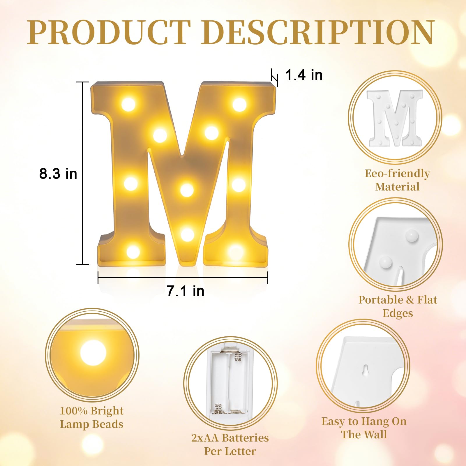 ARIKJ Marry Me letters wall mountable for quick setup