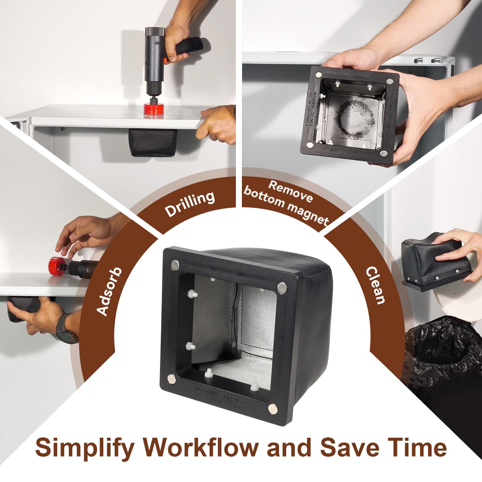 Arinakii dirt bag improves cleanup time during metalworking projects