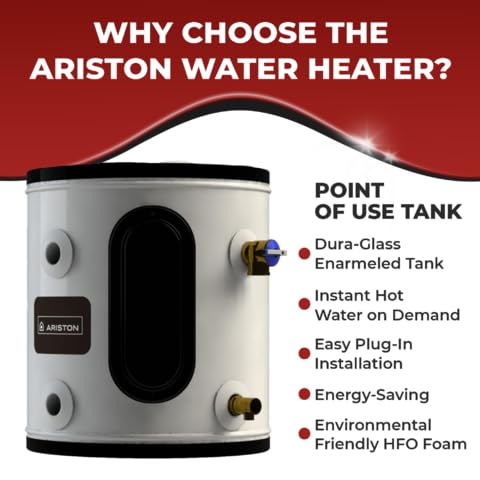 Ariston mini tank fits bathroom setups for reliable hot water.