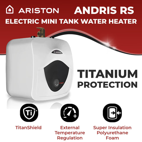 Ariston Andris Mini Tank small-space application ideal for tight setups.