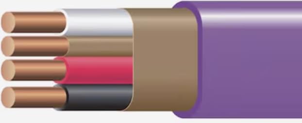 Arizona Electrical Solutions 12 AWG three-conductor copper cable close-up for indoor branch circuits