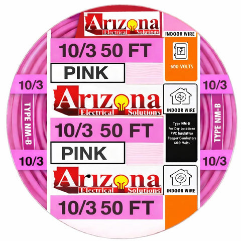 ARIZONA ELECTRICAL SOLUTIONS pink NM-B cable spool for indoor wiring projects