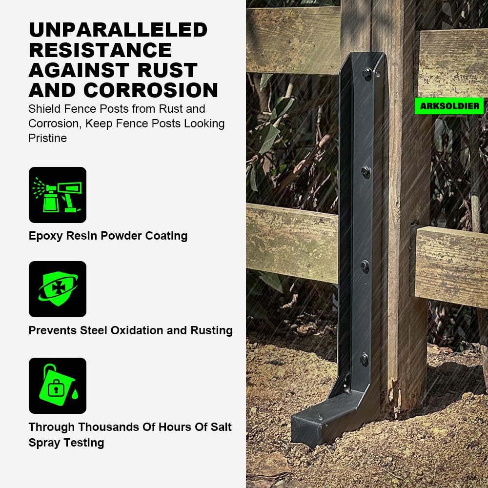 ARKSOLDIER H-stakes extender reinforces post foundations and resists tilting