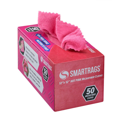 Arkwright Smart Rags pink cloths for streak-free auto cleaning and glossy surfaces.
