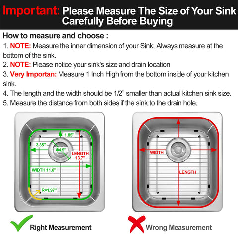 ARLBA sink grid bottom view emphasizes robust construction and stability