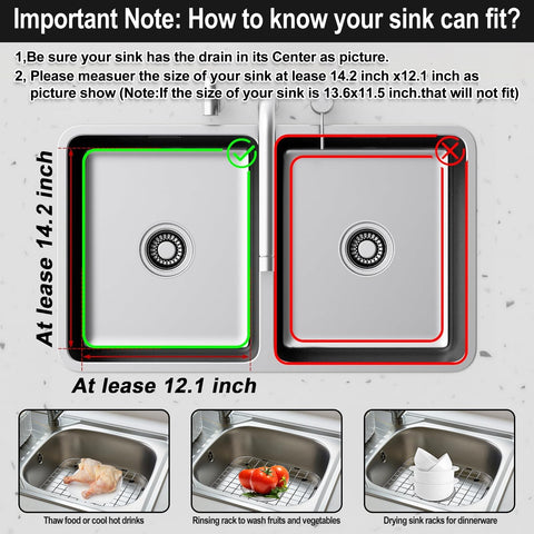 ARLBA grid with rubber feet raises to protect the sink surface