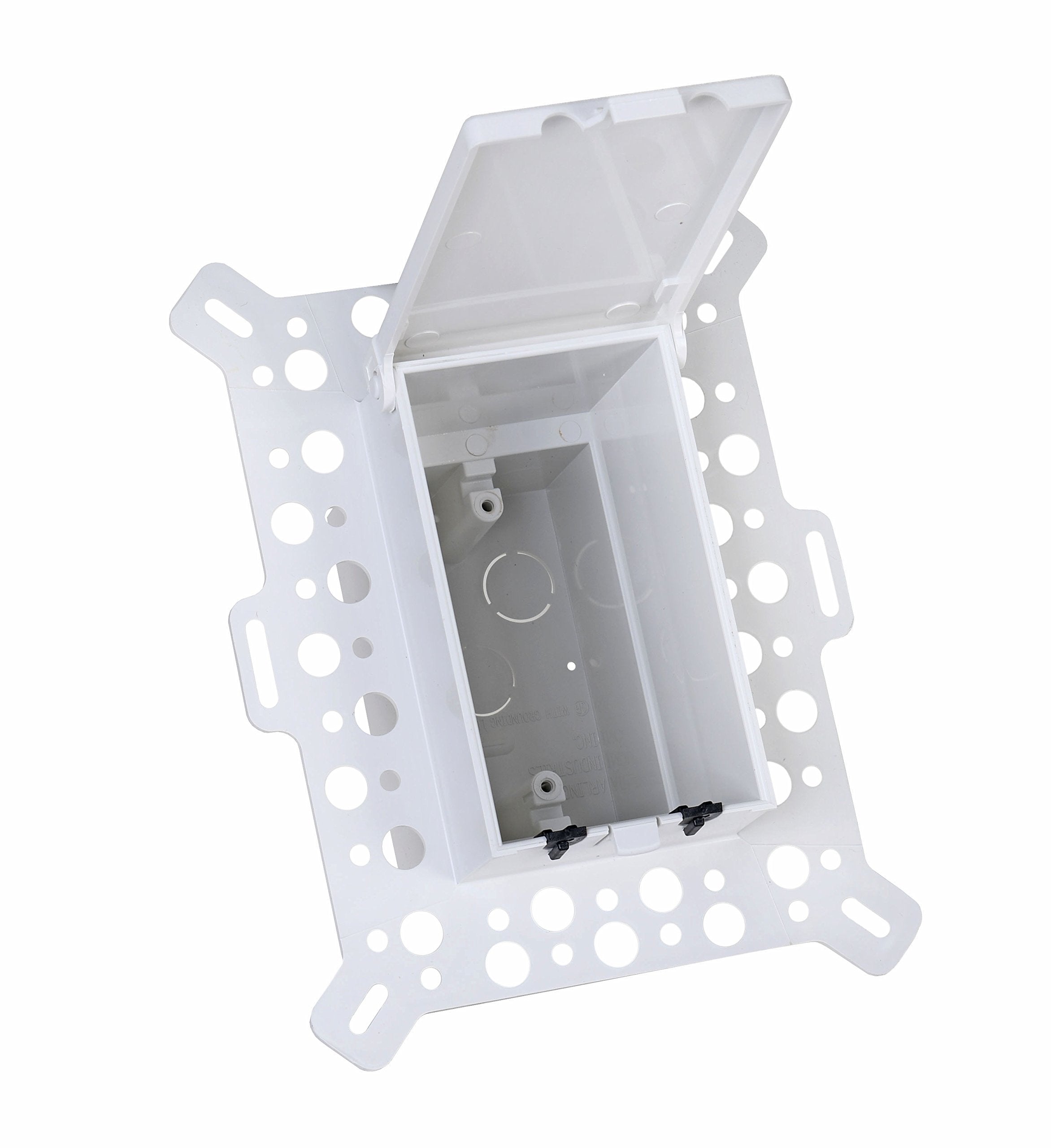 Arlington DBVM1W-1 low-profile in-box with stucco cover for seamless exterior installations.