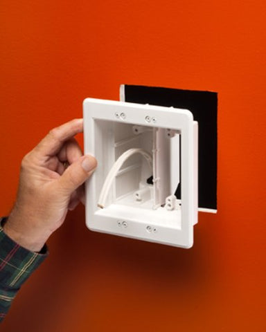 ARLINGTON TVBU505 wing mounts secure the wall bracket during installation